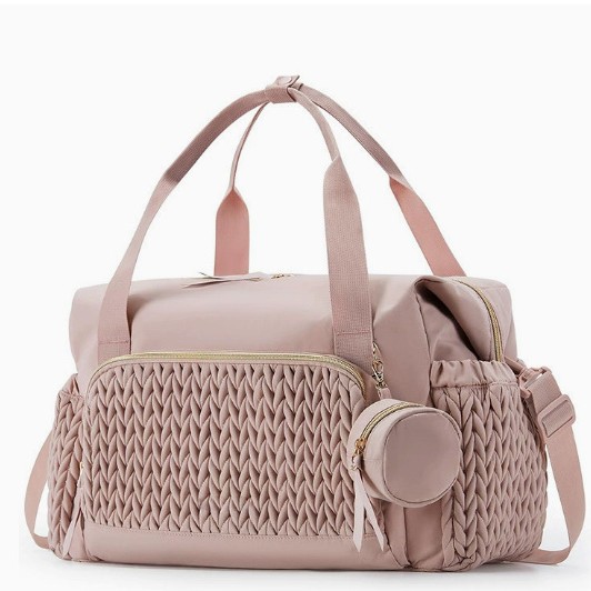 Bolsa transfronteriza multifuncional para madres y bebés, bolsa de moda para madres, mochila de hombro de gran capacidad, mochila de carrito para bebés, bolsa colgante
