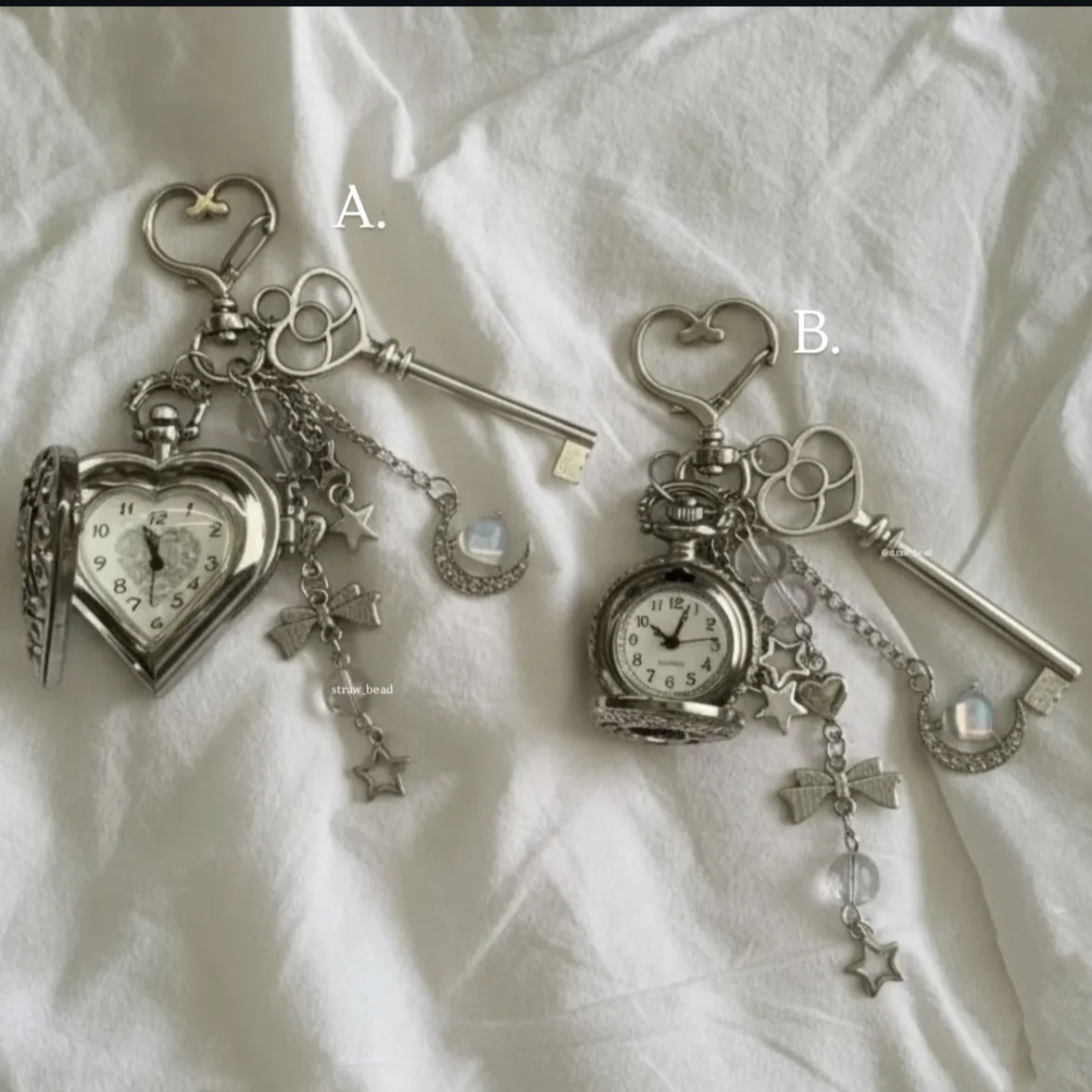 Vintage Hollow Pocket Watch Keychain Bag Pendant Blogger Style Fashion Bag Accessory Item