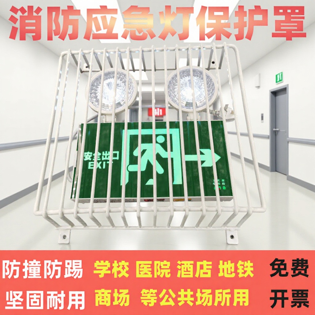 Emergency light protective cover, protective mesh, metal wire mesh cover, fire emergency light protective cover, kick-proof and impact-proof.