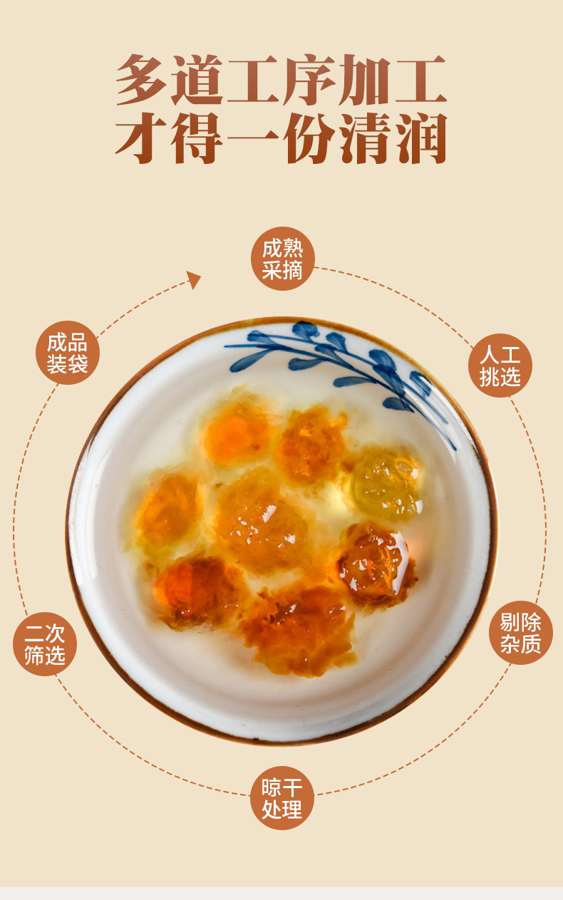 Dried Peach Gum Tao Jiao Natural Resin 500g Unsulfured for Soups and Desserts key features
