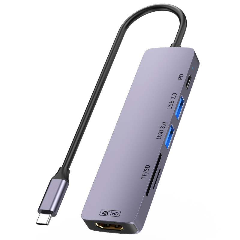 Docking Station Typec Docking Station Hdmiusb Splitter Pd Power Supply Suitable for MacBook Notebook Multi-Interface