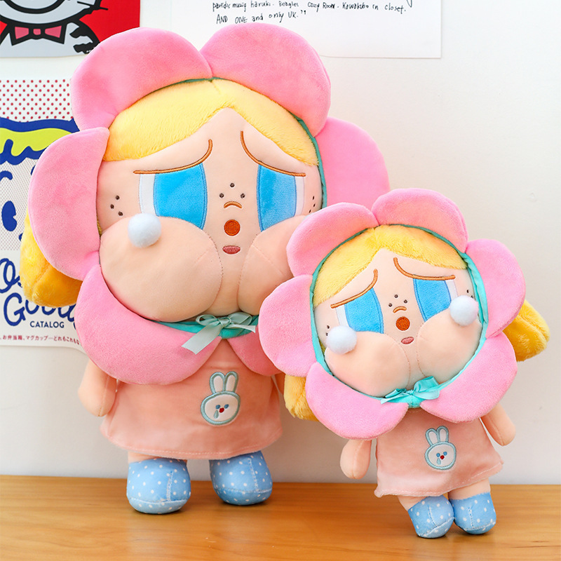 漫画泣いている赤ちゃんぬいぐるみ人形ガールハート人形かわいいデスクトップ装飾品周辺人形誕生日ギフト|undefined