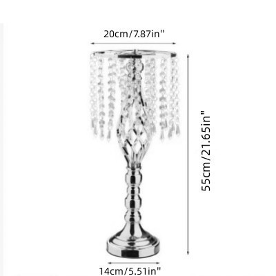 Gran tamaño plateado 55cm (12 cuentas)