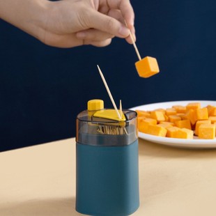 Push-type automatic pop-up toothpick holder household kitchen toothpick box living room printable logo toothpick jar