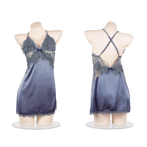 Fantasy pure lust style three-dimensional lace sexy backless erotic lingerie women's thin nightgown passion-free suspender pajamas
