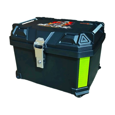 65L Motorcycle Tail Box, Motorcycle trunk - 65l-black-bare-box-leather-lining