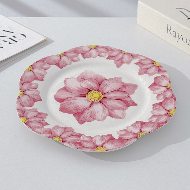 Taza de café y platillo Juego de cerámica Té de la tarde Hogar de alta gama Estilo pastoral Cerámica Taza de café Plato de punto Plato