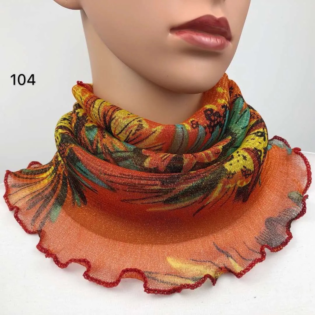 Cuello de orejas de alambre de oro para mujeres primavera y verano universal protector solar cuello de cuello multifuncional velo de cuello de cubierta de cabeza de seda pequeña bufalla