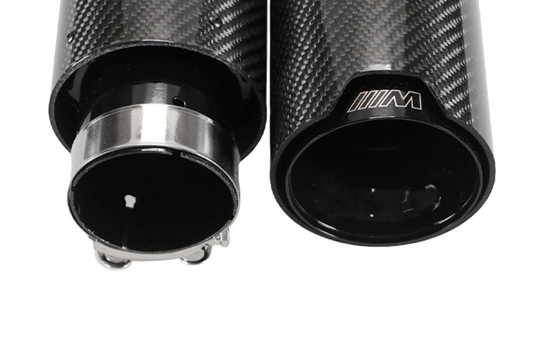 Suitable for Bmw M3 M4 Clamp-Type Carbon Fiber Tail Pipe Exhaust Pipe Tail Mouth Silencer Non-Destructive Modification m Standard