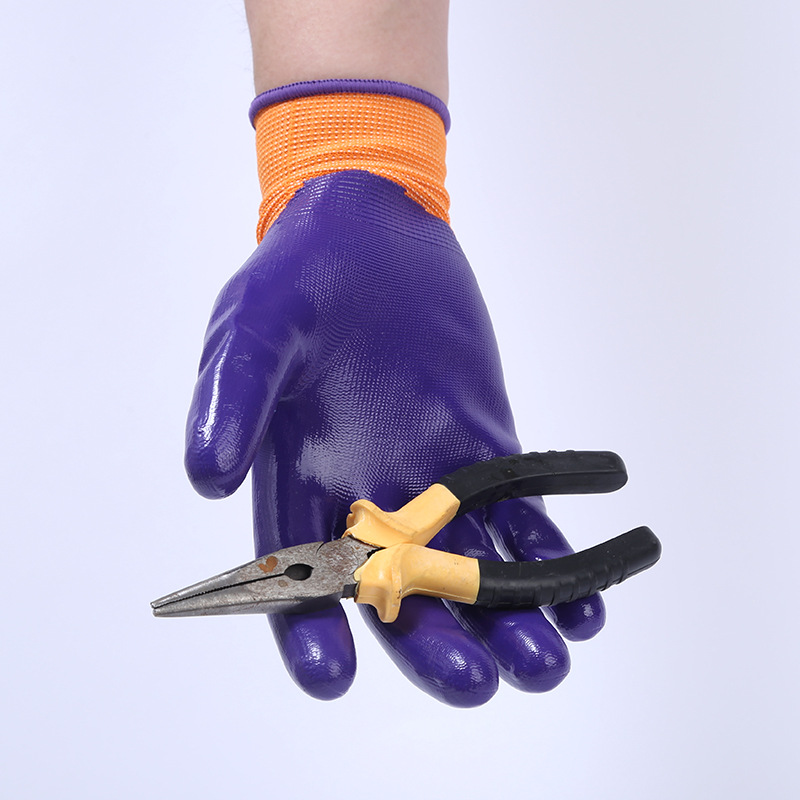 Guantes de semi-inmersión de nitrilo al por mayor Xingyu N598 nitrilo semi-inmersión antideslizante anti-desgaste anti-ácido y álcali guantes de protección