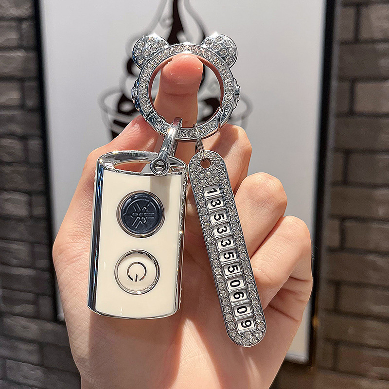 Aplicable a YAMAHA y ha XMAX300 modificado inteligente control remoto clave funda protectora clave Shell hebilla clave