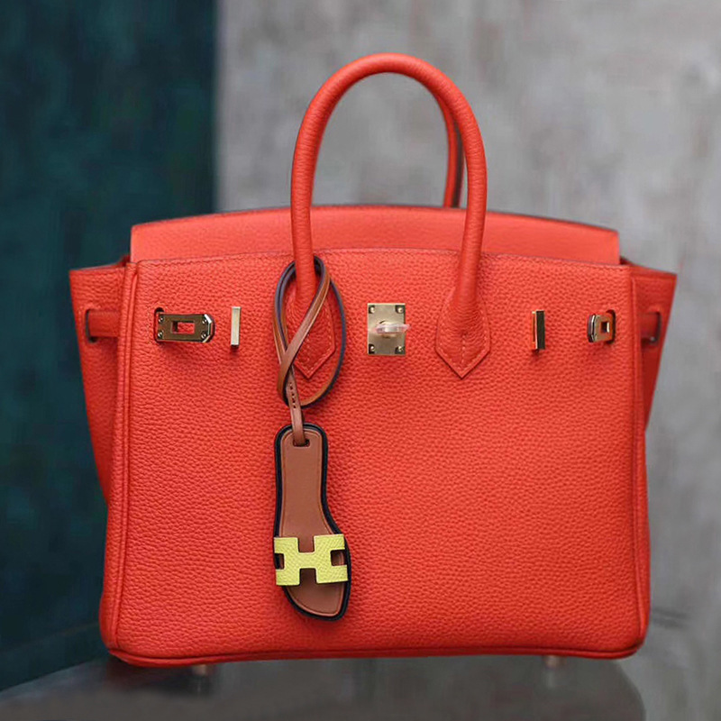 H Family Small Slippers Bag Pendant Leather Fashion Mini H-Shaped Sandals Platinum Kelly Vegetable Basket Women's Bag Pendant