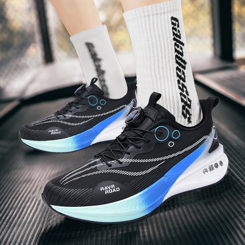 Nuevo conejo rojo 8pro botón giratorio zapatos de carrera para hombres de verano estudiantes deportivos profesionales almohadilla de carbono zapatos de carrera