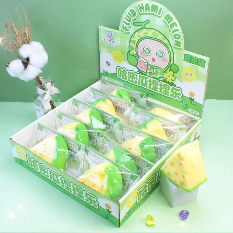Creative fluid decompression fruit pinch music simulation food play slow rebound decompression children's toys wholesale