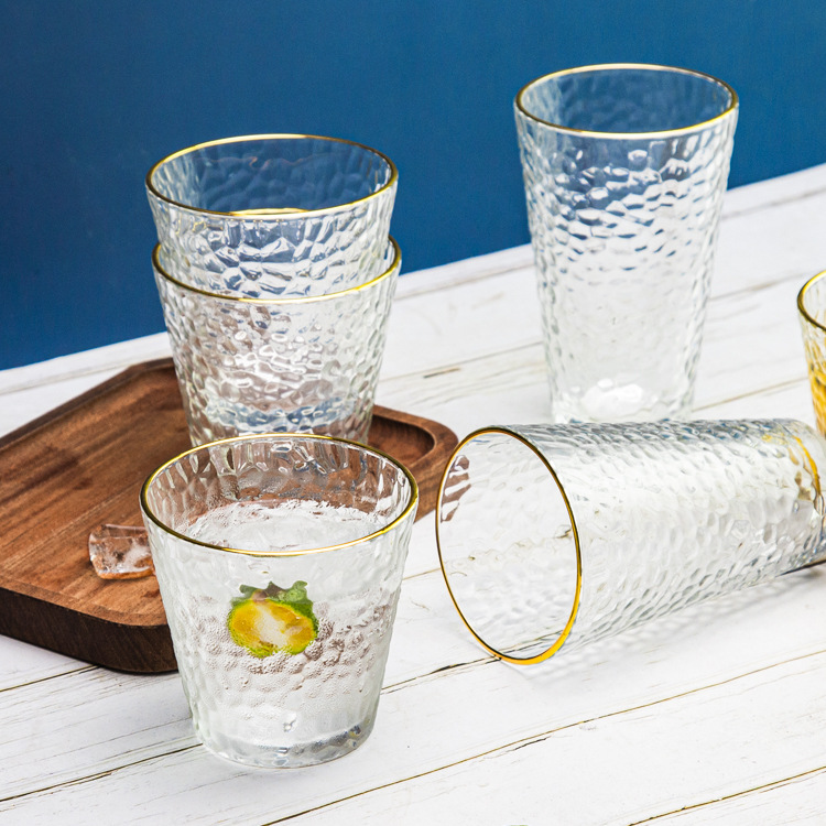 Inswind martillo tazas de vidrio caseras de leche de avena para el desayuno tazas de té bienestar acompañante regalos al por mayor