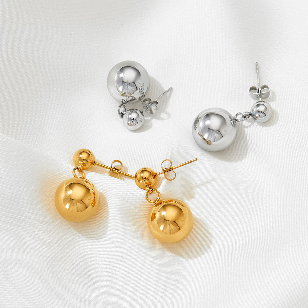 Real Gold Plated Plating Material Ear Studs Classification 16K Gold, White Gold Plated, Gold Plating Plating Color 1 Pair Quantity Daily Occasion 304 Stainless Steel Material PVD Coated Real Gold Plated 16K Gold White Gold Plated Gold Plating Geometric 304 Stainless Steel French Style Waterproof Non Tarnish Ear Studs