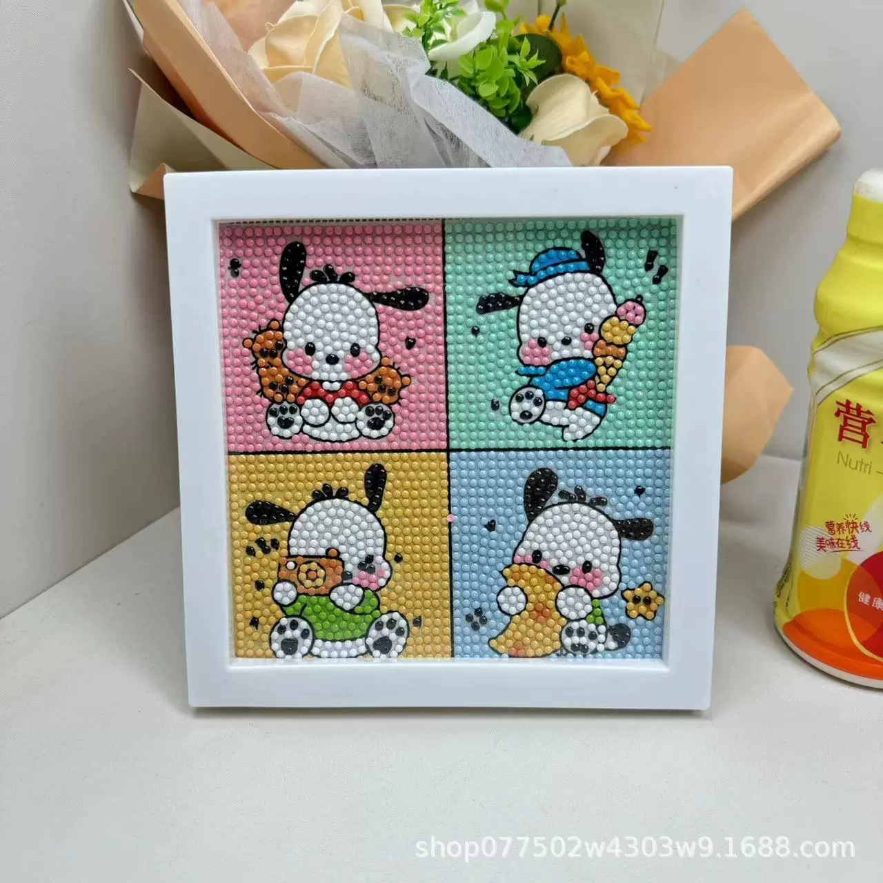 DIY-набор для алмазной мозаики 17×17 см, пластиковая рама, дизайн щенок, полный набор инструментов для кладки