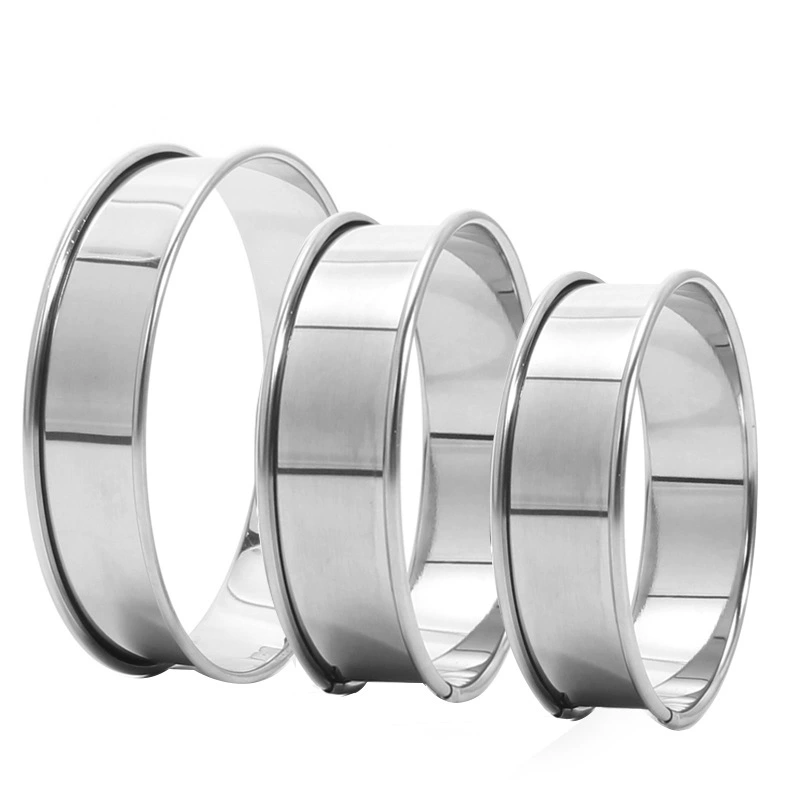 Кольцо для выпечки из нержавеющей стали 430, круглое, с двойным закругленным краем, для лимонного пирога, маффинов, печенья, инструмент для формовки печенья