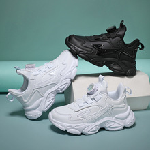 男女童款中大童轻便休闲运动鞋女孩子校园小白鞋皮面跑步鞋