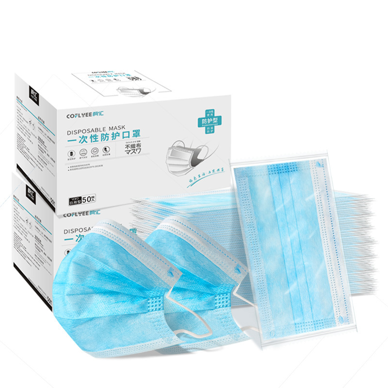 Mascarillas desechables, de tres capas, empaquetadas individualmente, con tela moldeada por fusión, mascarillas protectoras negras, venta al por mayor en bolsas.