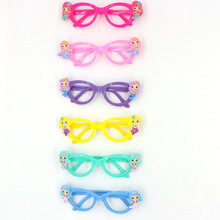 儿童超萌美人鱼眼镜框 糖果色眼镜架小孩装饰眼镜玩具小礼品批发