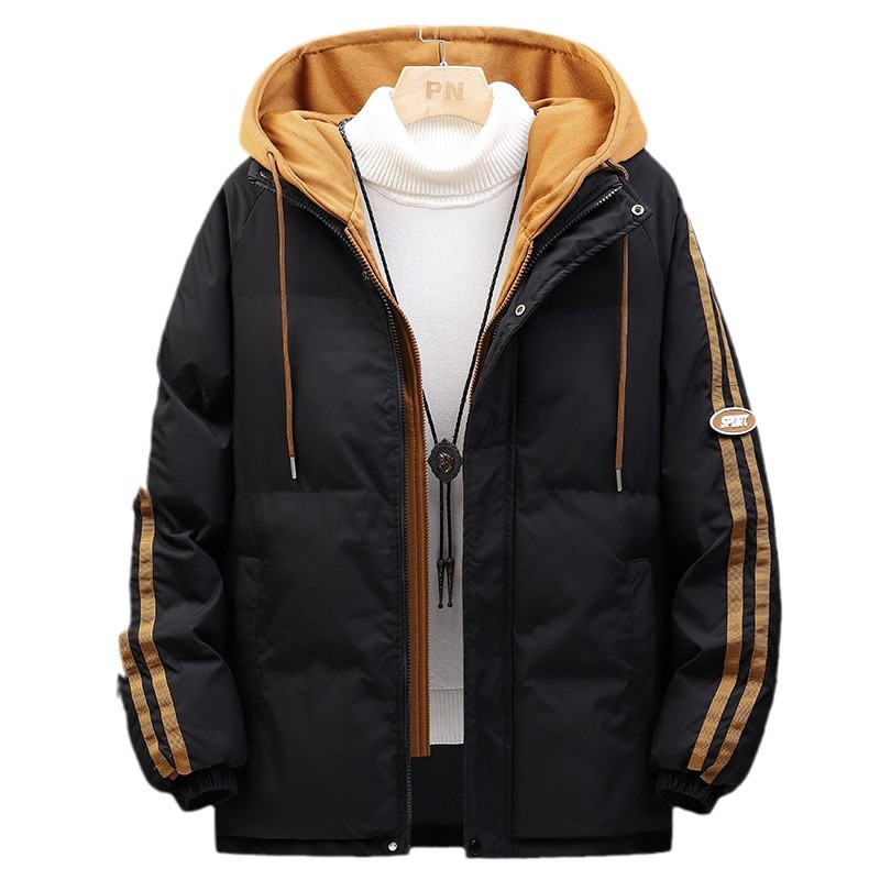 Chaqueta de algodón de pluma para hombres marca de moda de otoño y invierno para hombres chaqueta de algodón caliente gruesa ropa de algodón para hombres chaqueta de moda