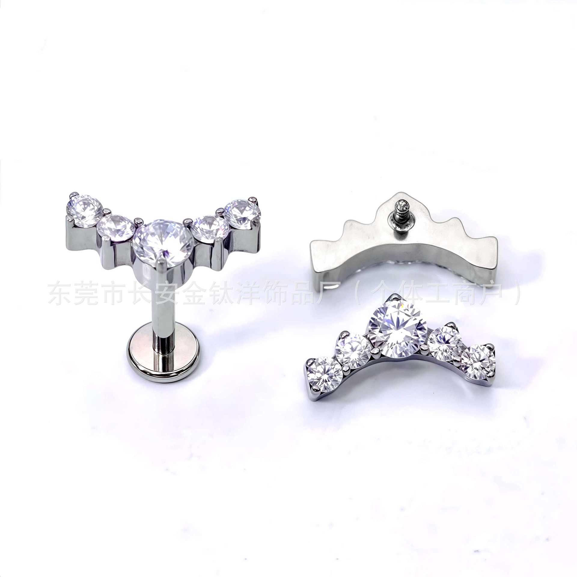 Labret piercing jewelry detail image