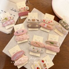 ベビー刺繍 BB クリップヘアピン子供女の子韓国風レースプリンセスティアラ女の子ヘアピン前髪ヘアエッジクリップ