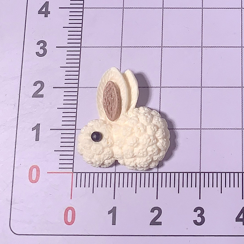Nuevos dibujos animados de conejo orejas grandes diey accesorios de resina crema pegamento para el cabello adornos de cabello cuerda de cabello caja de teléfono móvil botones de zapatos parches hechos a mano