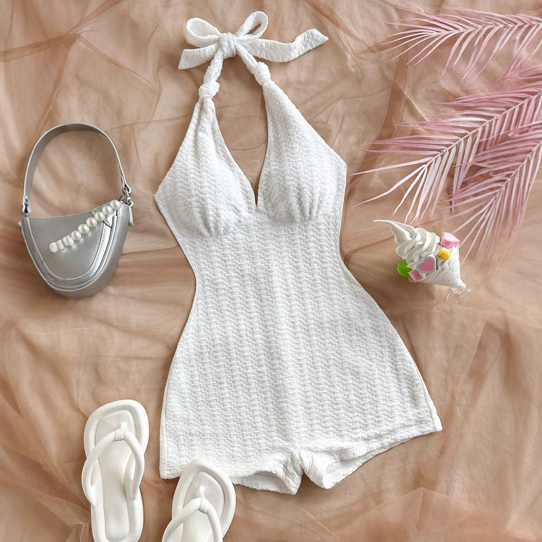 Knitted overall, protective underware, V-neckline, slim fit