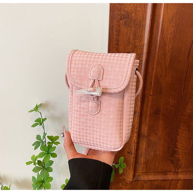 Mobil crossbody til kvinder 2024 nyt sans niche design alsidig afslappet og moderigtig enkelt skulder lille firkantet_voghion.com