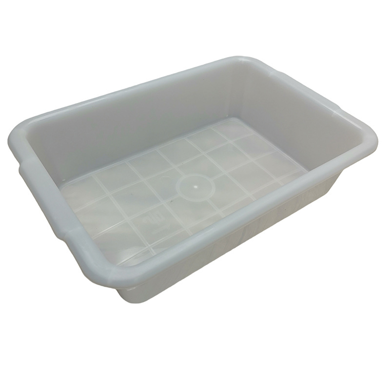 I2449 caja de almacenamiento blanca pequeña cuenca de hielo de plástico caja rectangular 2 yuanes