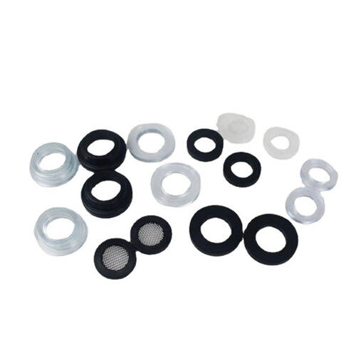Faucet 4 points 6 points rubber pad transparent silicone gasket kitchen hose shower accessories gasket with filter gasket