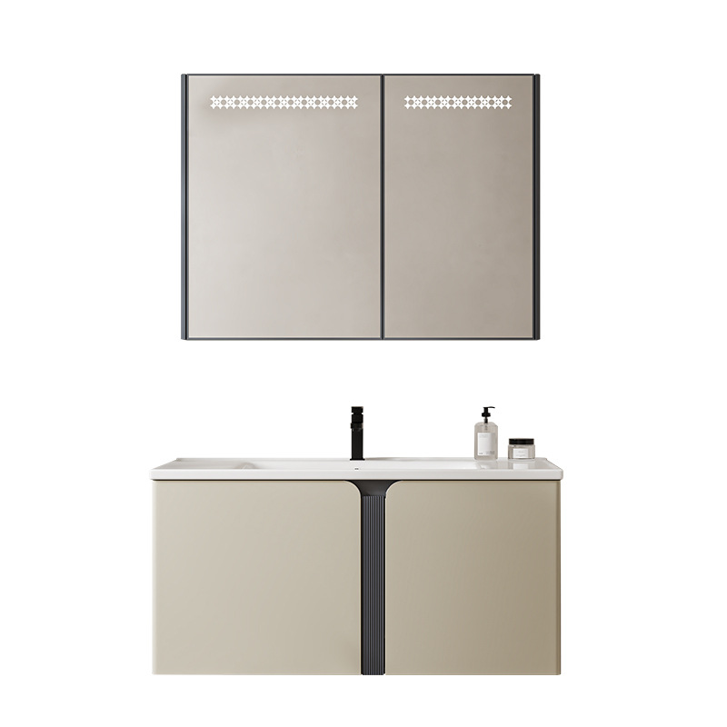 armario de baño de abeja de aluminio de acero inoxidable tipo pared de pared de pared de acero inoxidable espacio cerámico integral lavabo de baño a prueba de agua