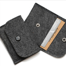 毛毡零钱包 厂家供应羊毛毡卡包钱包多色可选商务名片包可定尺寸