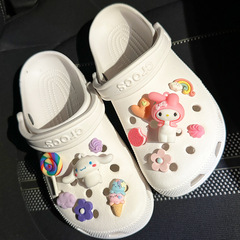 Lollipop white dog hole shoe accessories shoe flower cross decorative buckle accessories shoe buckle three-dimensional