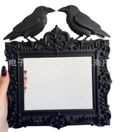 跨境新品 Crow frame photo frame 万圣节乌鸦装饰框墙面挂件|undefined
