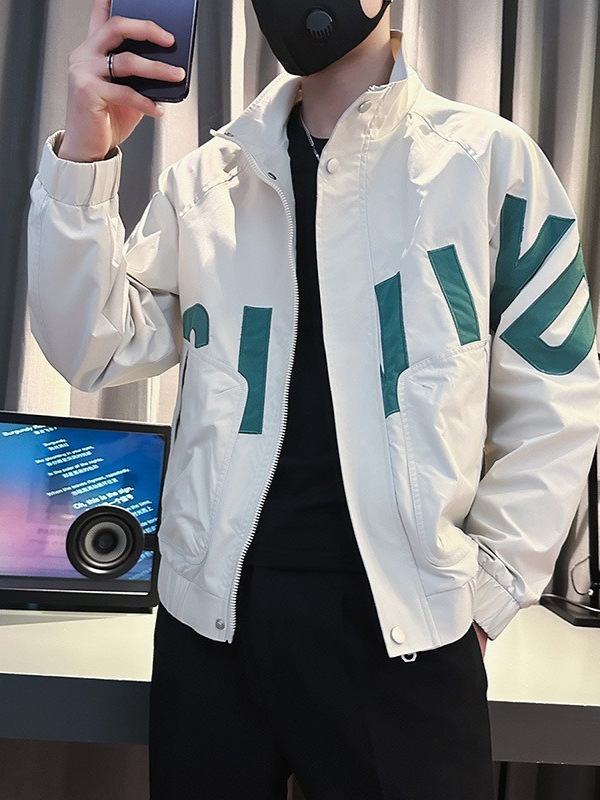 Chaqueta de cuello alto de otoño de talla pequeña para hombre, chaqueta delgada de la marca de moda XS, chaqueta delgada, chaqueta de moda para estudiantes