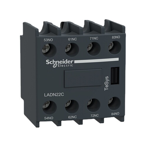 Schneider Contactor Auxiliary Contact LADN11C, Normally Open and Normally Closed AC Contactor Auxiliary Terminal