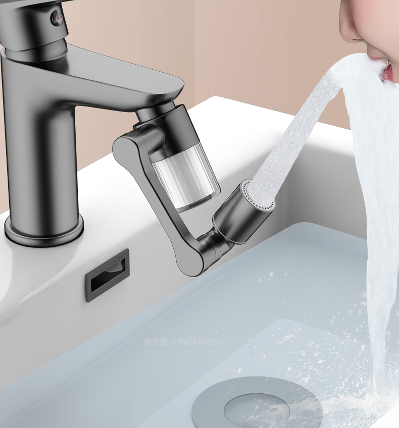 Description Picture 3 of itemNew Metal 1440° Rotating Water Purification Faucet Extender with Filter 2 Modes Faucet Nozzles Faucets Extension Tap Aerator