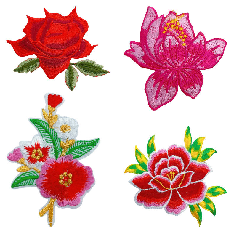 Bordado flores DIY autoadhesivo accesorios de ropa encaje transfronterizo exclusivo 48 horas de entrega