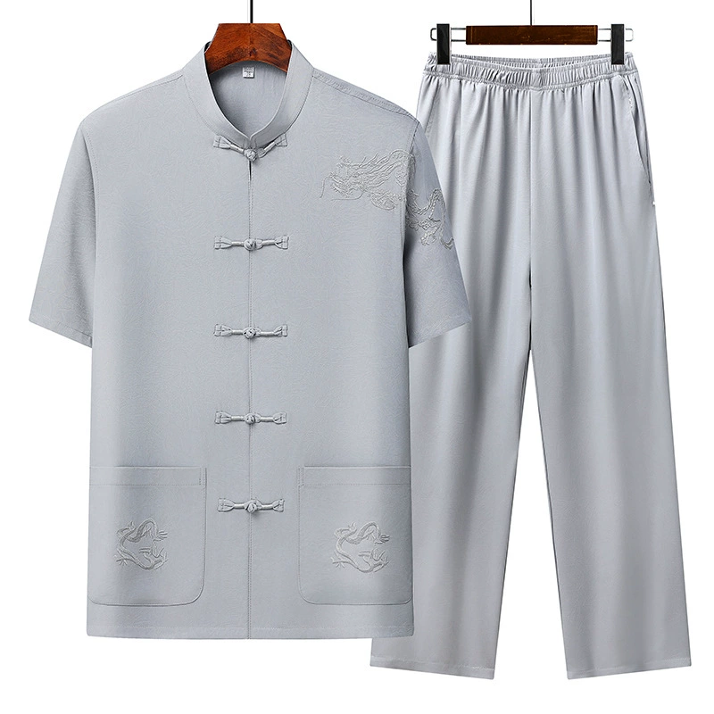 Тангская вышивка мужской короткий рукав