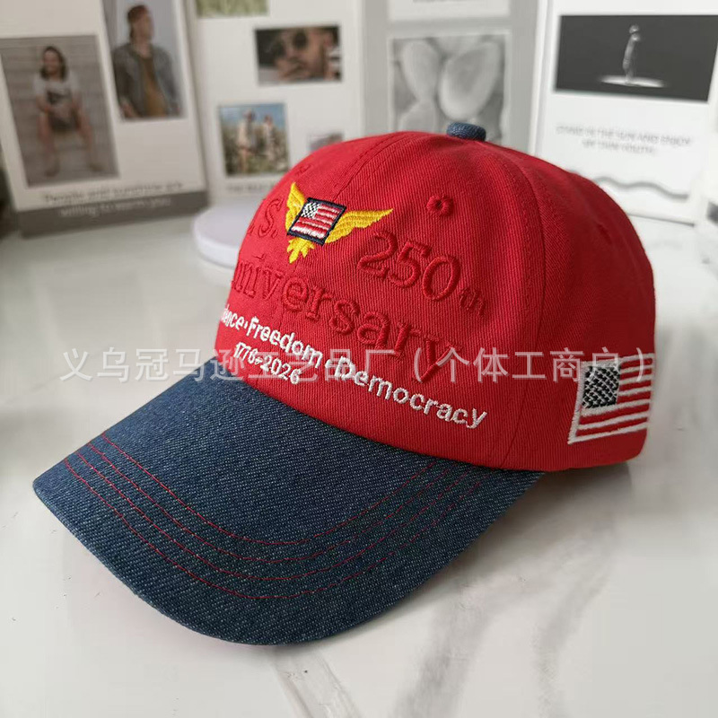 老鹰棒球帽250周年刺绣纪念帽南瓜鸭舌帽 250th Anniversary Cap|undefined