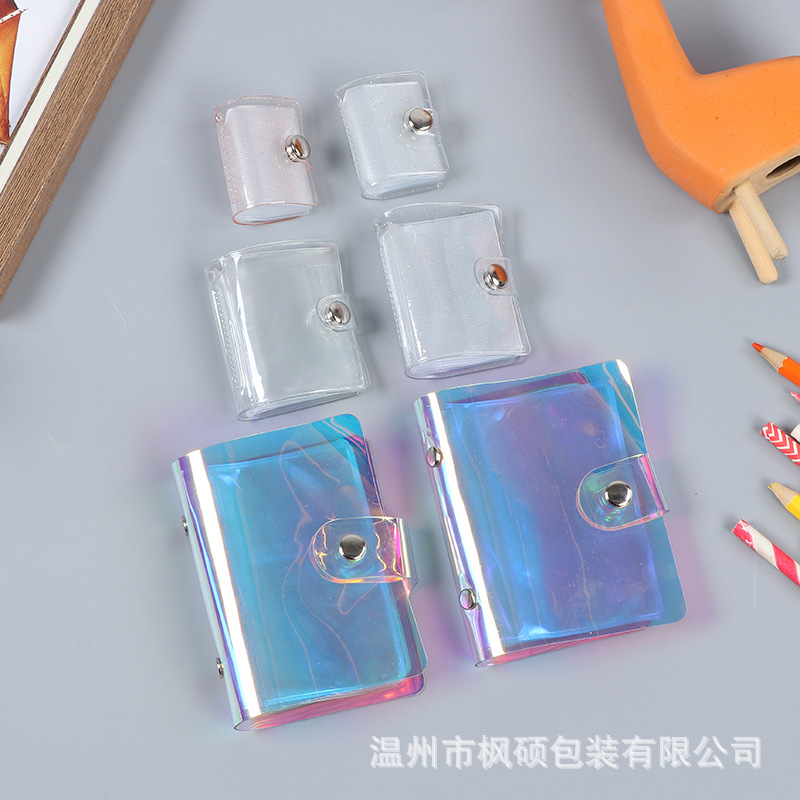 국경 도매 키 체인 사진 앨범 1 인치 2 인치 3 인치 투명 반짝이 백 펜던트 미니 작은 사진 앨범