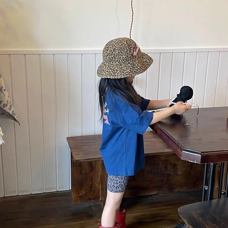 Children's Clothing 2026 New Summer Girls' Leopard Print Shorts Leggings Baby Girls' Cycling Elastic Pants Trendy and Comfortable