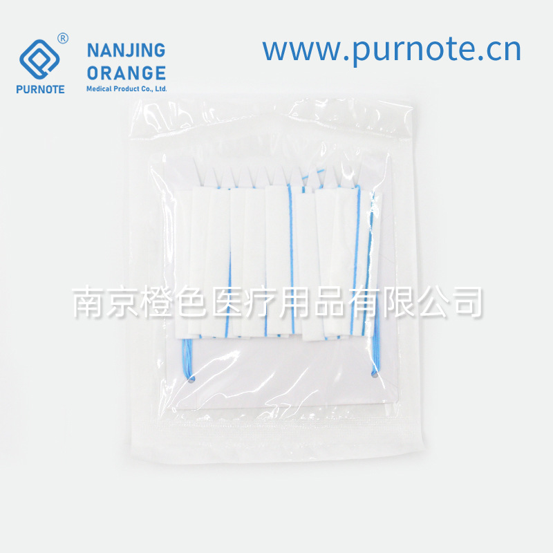 多规格一次性使用脑棉片无菌神经外科用吸液棉片显影线