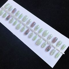 30片手工穿戴甲平面可拆分3個碼數使用新款流行可拆卸成品甲片