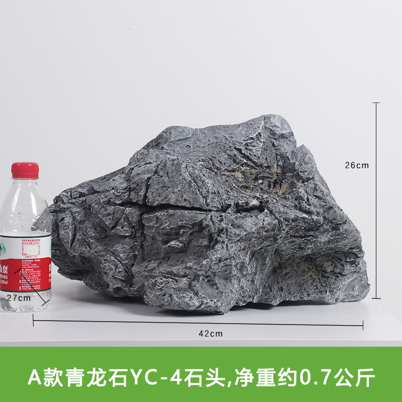 Simulación de piedra de dragón azul, piedra falsa, paisaje de jardín al aire libre, piedra de rocalla, decoración de patio al aire libre, accesorios de fotografía