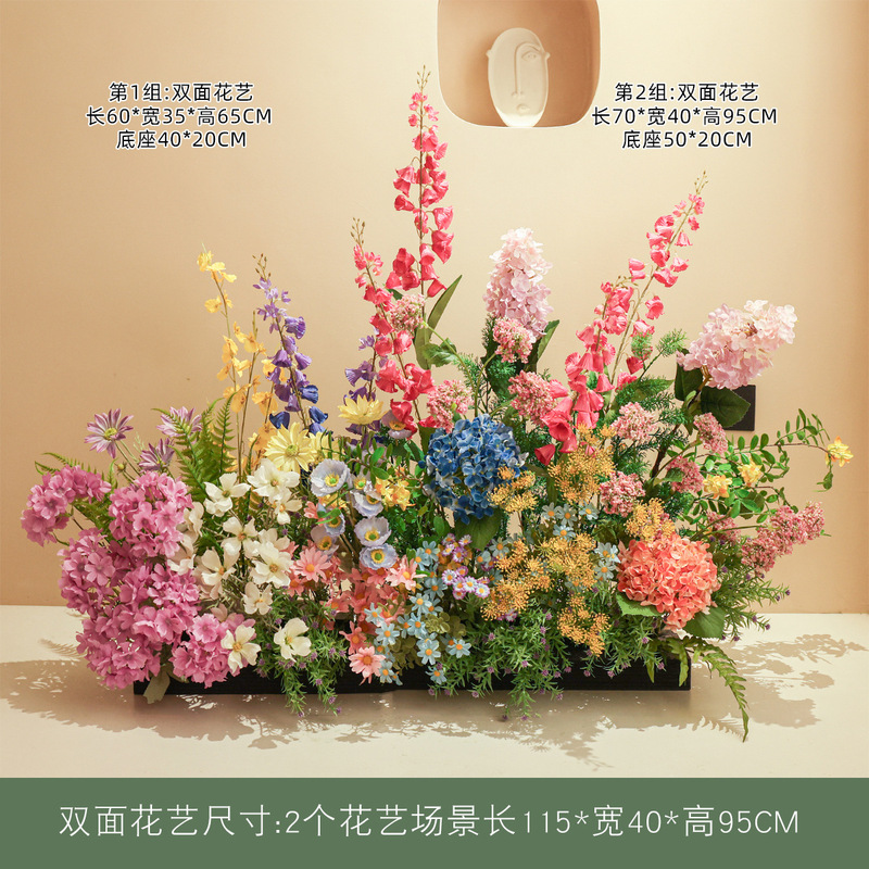 莫奈花園シミュレーション花偽緑植造景組合せ室内高級バイオニクス植物ショーウインドー装飾景観置物|undefined