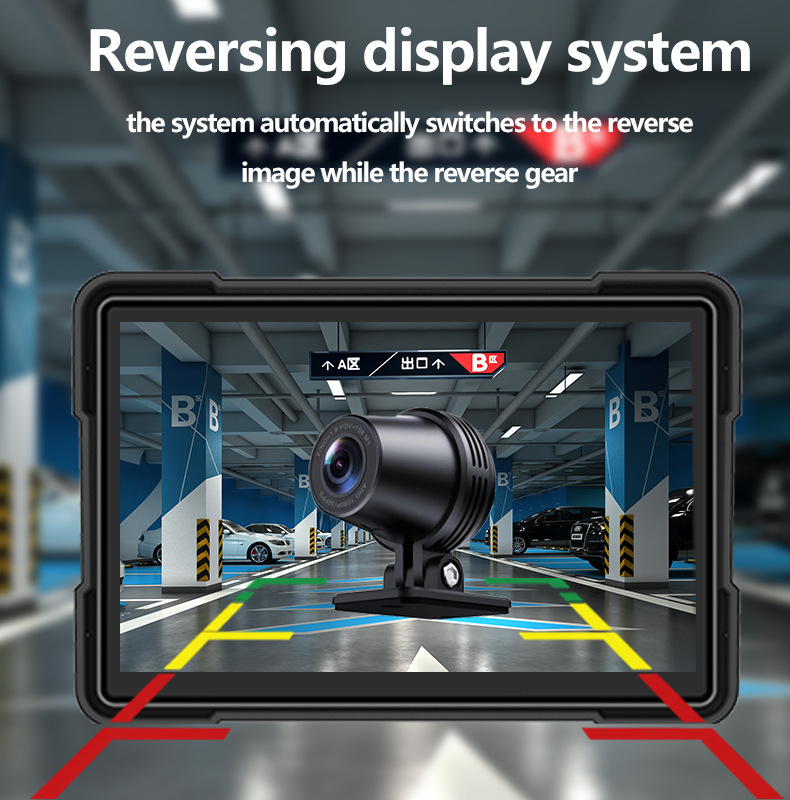 5inch Motorcycle Carplay Dashcam Supports Dual Recording Front and Rear, Supports Tire Pressure Monitoring, Cross-Border